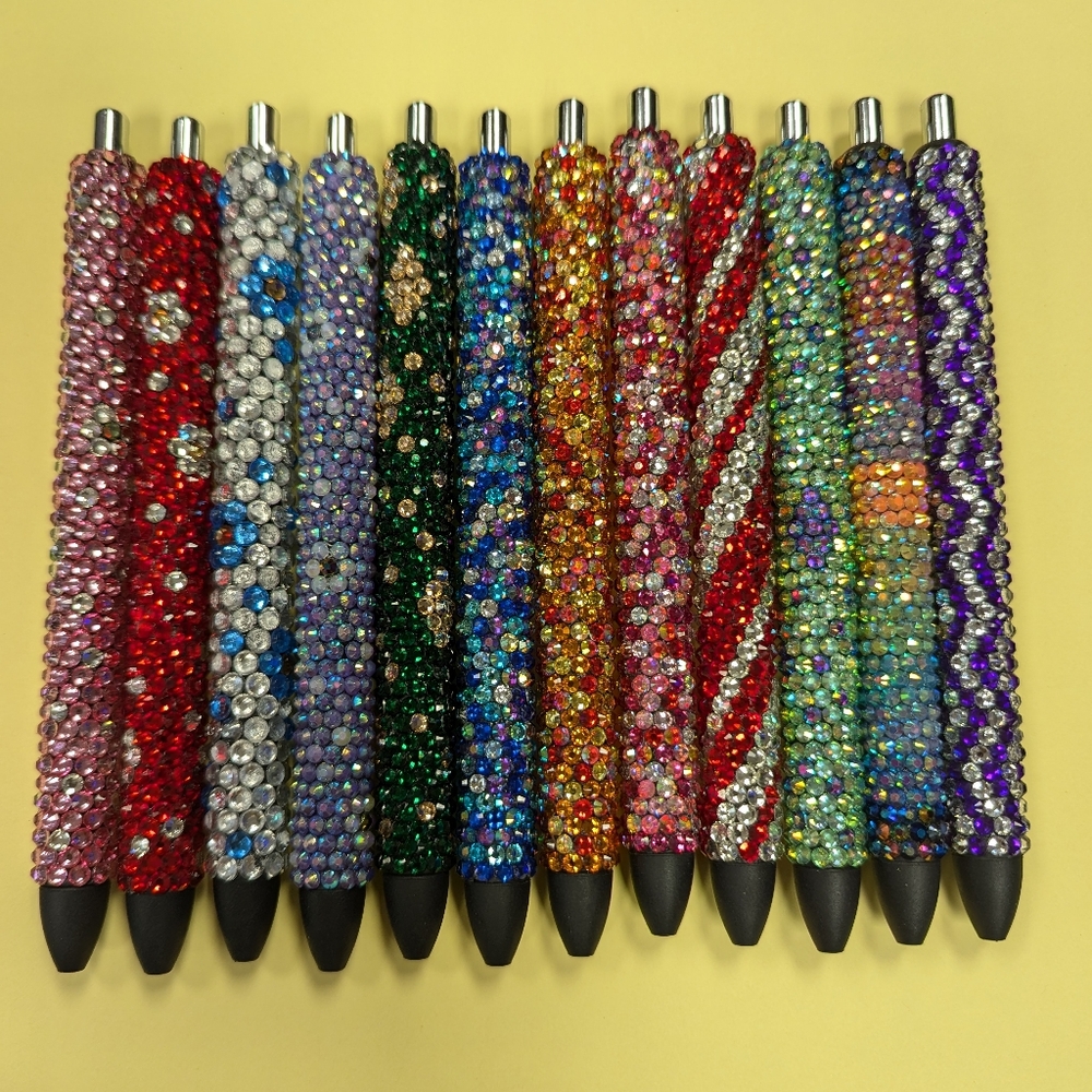Rhinestone covered pen